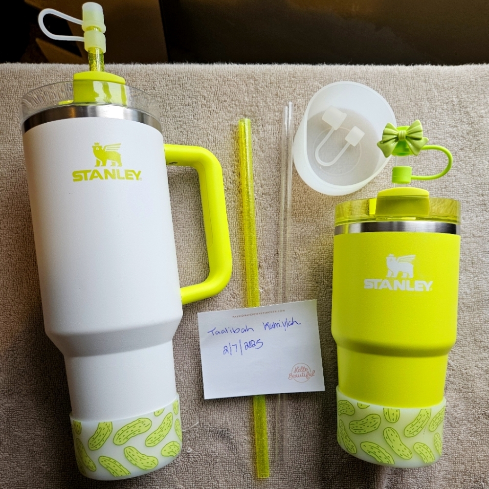 Stanley electric yellow 40oz and 20oz matching cup. Lid from overseas release.